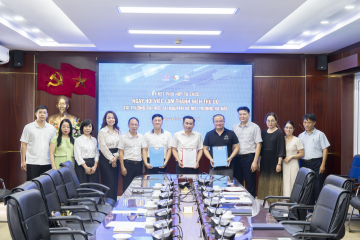 Nhị Vân Media thực hiện lễ ký kết hợp tác triển khai “Ngày hội Việc làm Thanh niên Thủ đô” giữa Trung tâm Dịch vụ việc làm và Hỗ trợ Thanh thiếu niên Hà Nội và Trường Đại học Tài nguyên và Môi trường Hà Nội