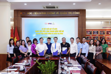 KÝ KẾT PHỐI HỢP TỔ CHỨC “NGÀY HỘI VIỆC LÀM THANH NIÊN THỦ ĐÔ” TẠI HỌC VIỆN HÀNH CHÍNH VÀ QUẢN TRỊ CÔNG